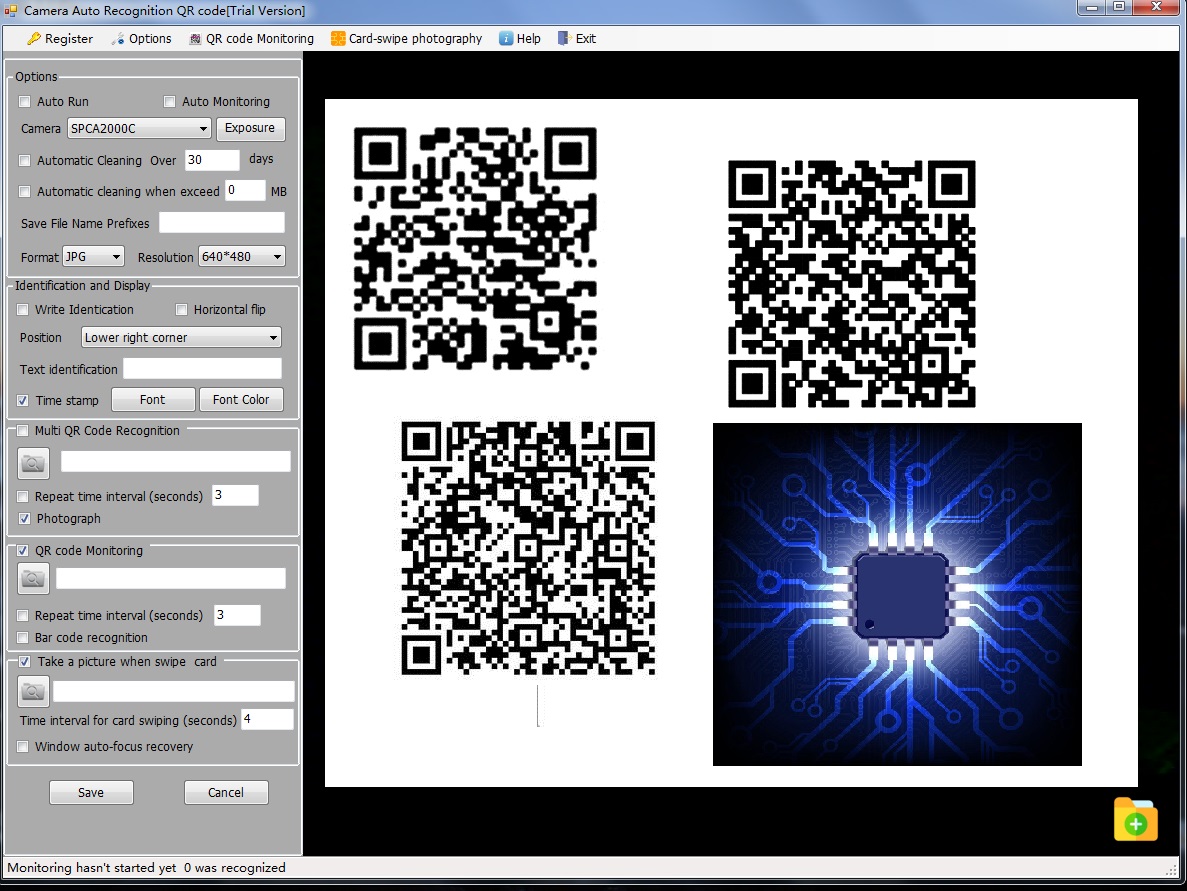 Screenshot of Camera Auto Recognition QR code